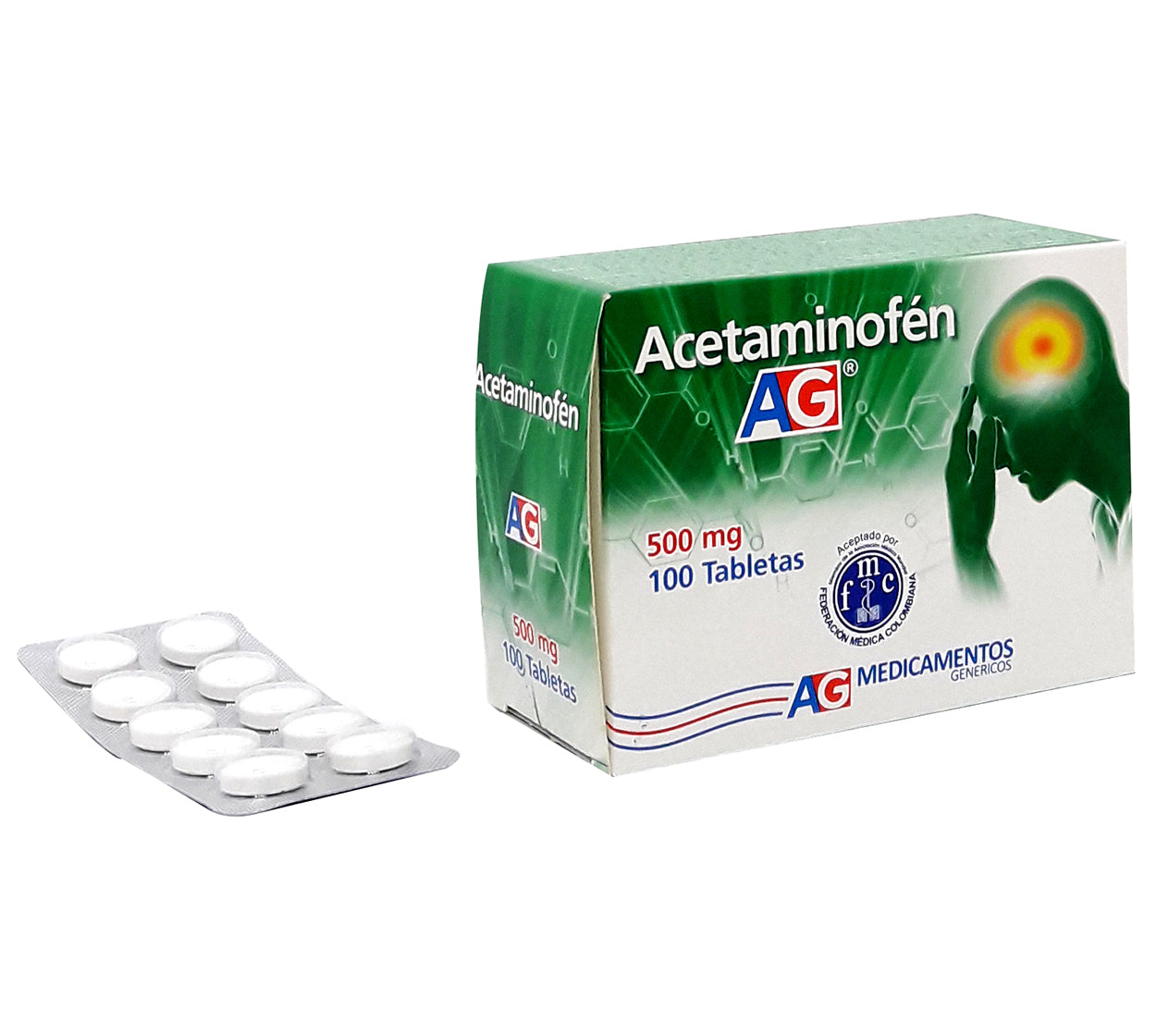ACETAMINOFEN X 100 - 500 mg