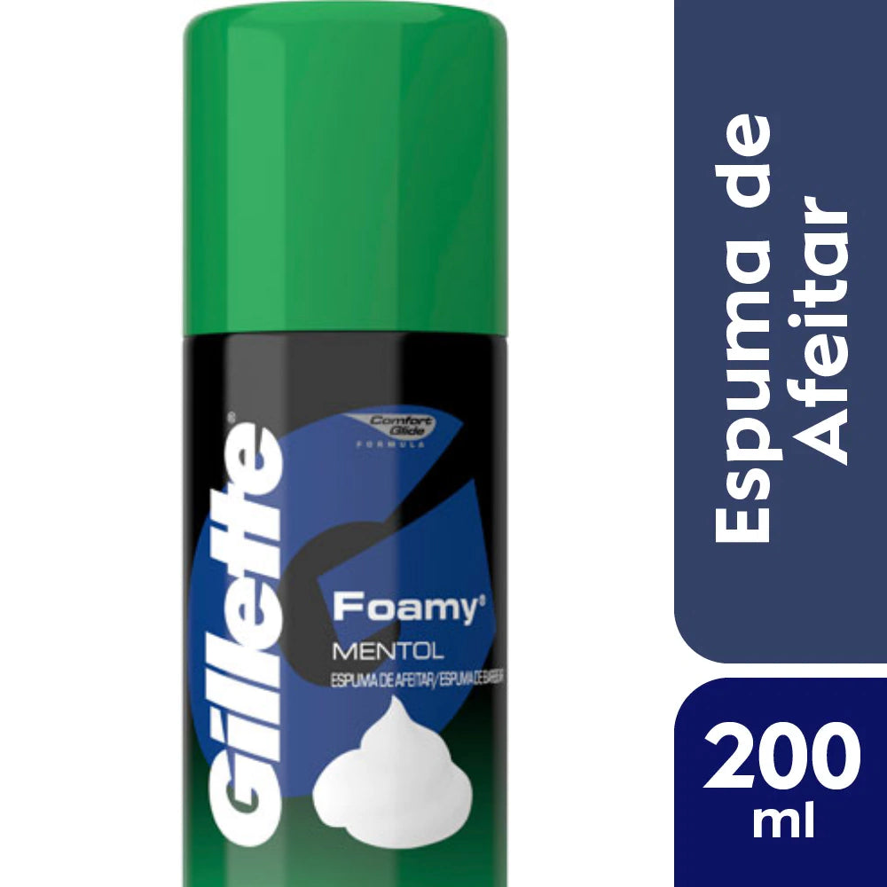 ESPUMA AFEITAR FOAMY GILLETTE X 200 ml - VERDE