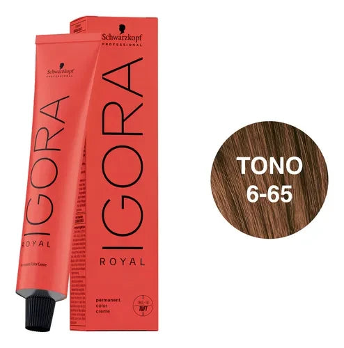 TINTURA IGORA ROYAL RUBIO OSCURO CHOCOLATE DORADO 6-65