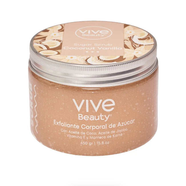 EXFOLIANTE VIVE BEAUTY CORPORAL DE AZUCAR X 450 ml - COCONUT VANILLA