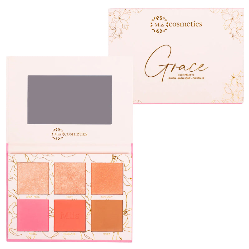 PALETA GRACE BLUSH - HIGHLIGHT- CONTOUR MIIS COSMETICS PRG01