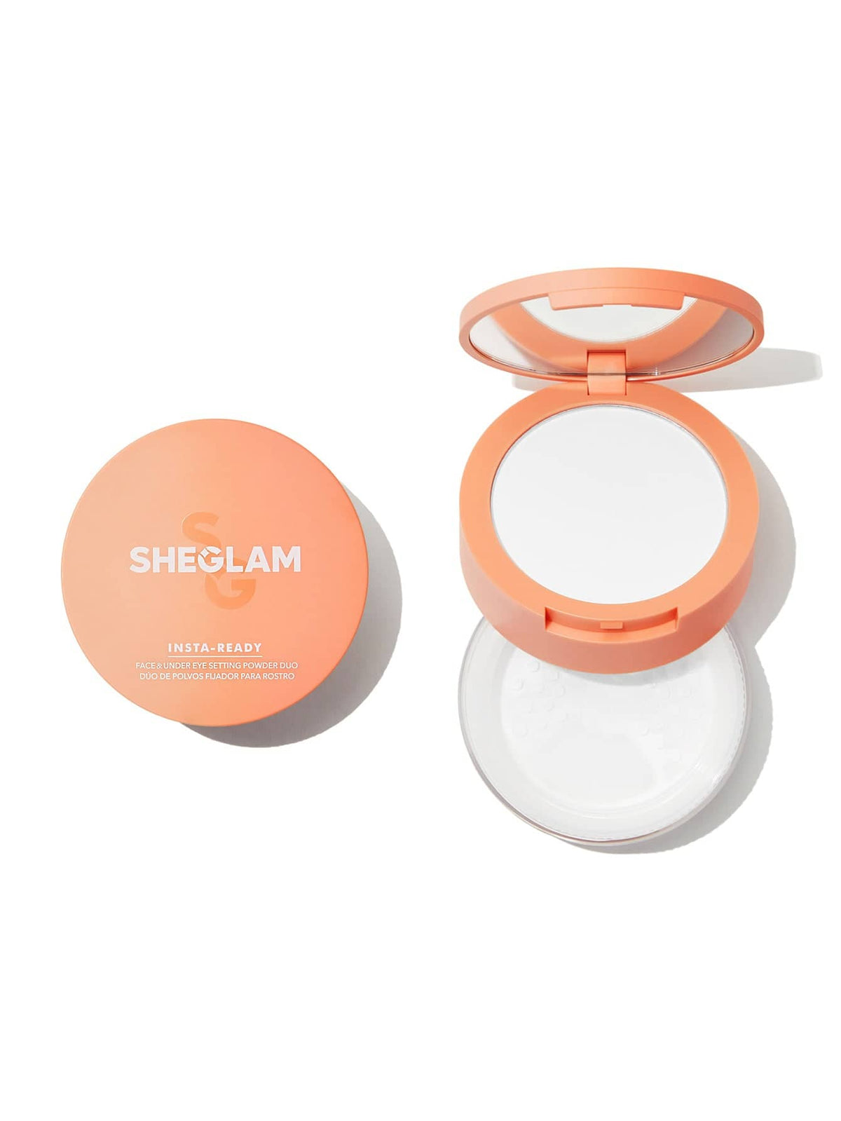 POLVO SUELTO Y COMPACTO SHEGLAM TRASLUCIDO NARANJA