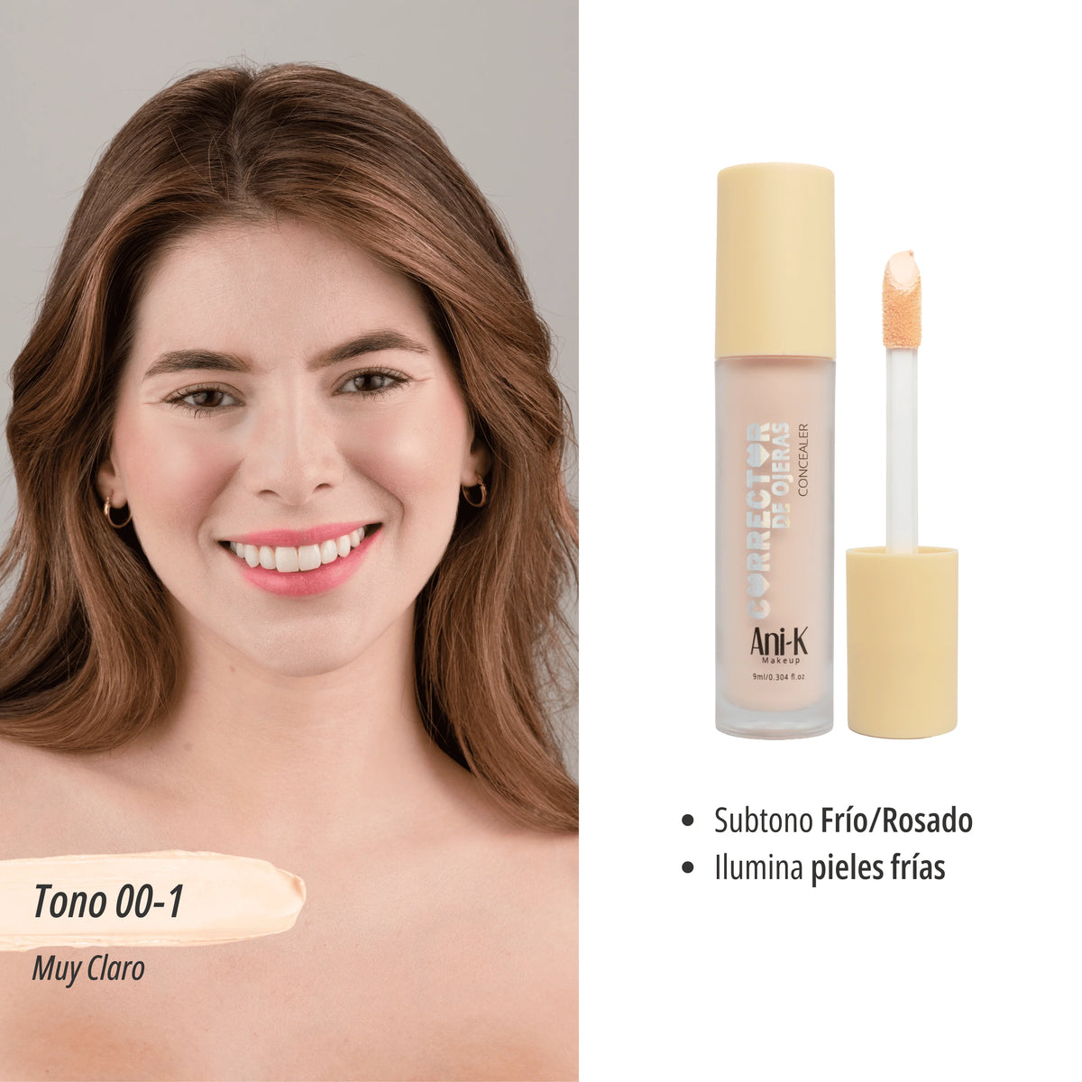 CORRECTOR LIQUIDO ANIK CONCEALER TONO 00-1 X 9 ml