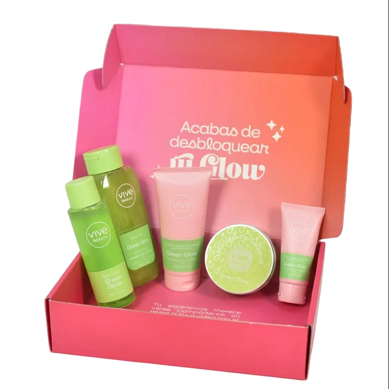 KIT BODYLICIOUS VIVE BEAUTY GREEN GLOW X 5 PCS