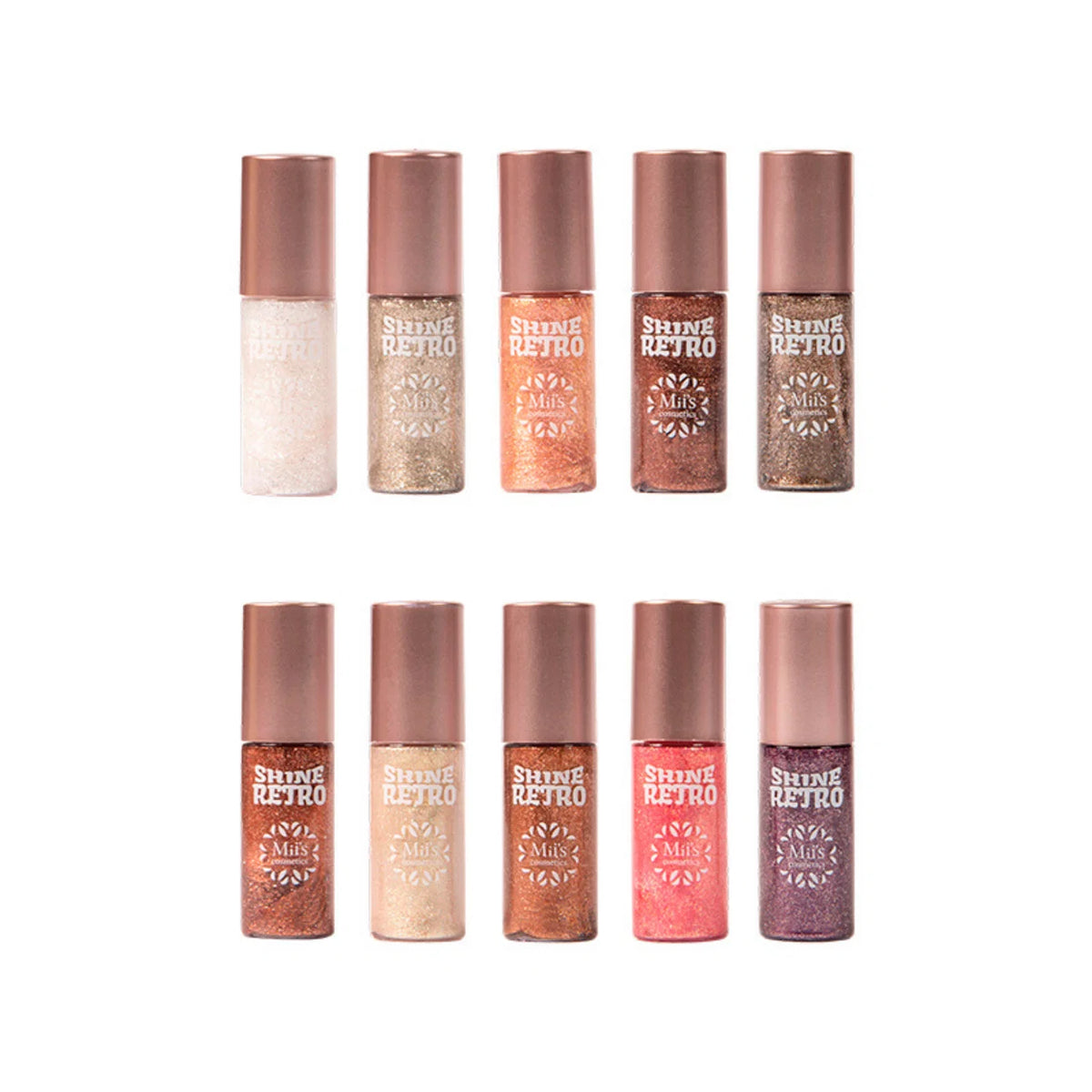 DELINEADORES MINI SHINE RETRO MIIS COSMETICS EN GEL X 10 SRM01