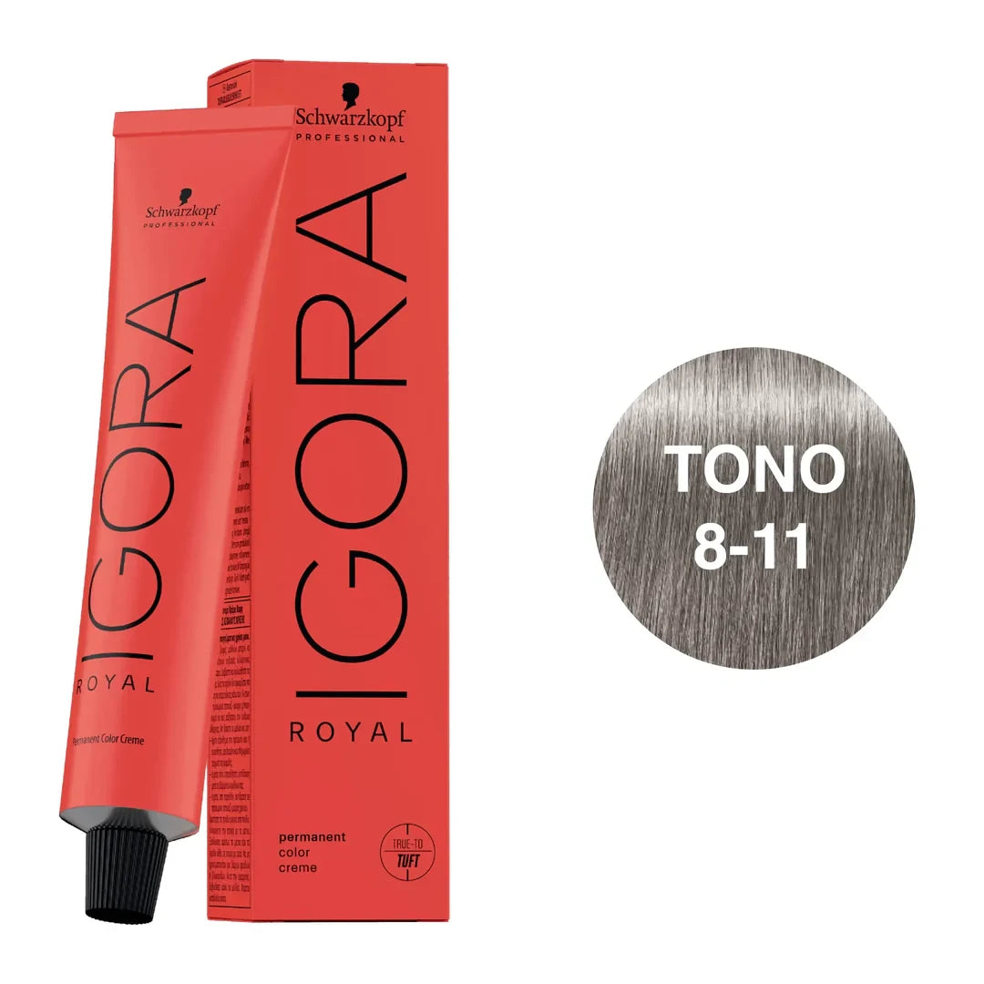 TINTURA IGORA ROYAL RUBIO CLARO CENIZA INTENSO 8-11