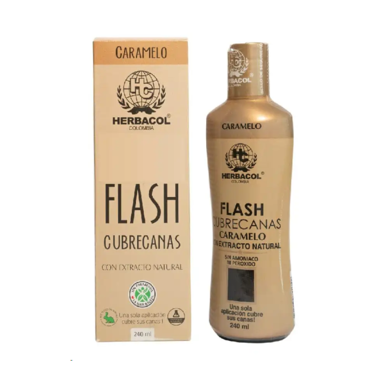 FLASH CARAMELO CUBRE CANAS HERBACOL X 240 ml