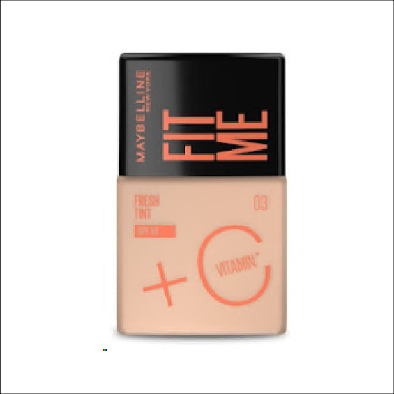 BASE LIQUIDA TONO 3 MAYBELLINE FIT ME + VITAMINA C