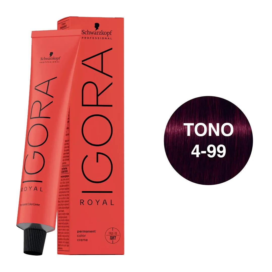 TINTURA IGORA ROYAL CASTAÑO MEDIO VIOLETA INTENSO 4-99