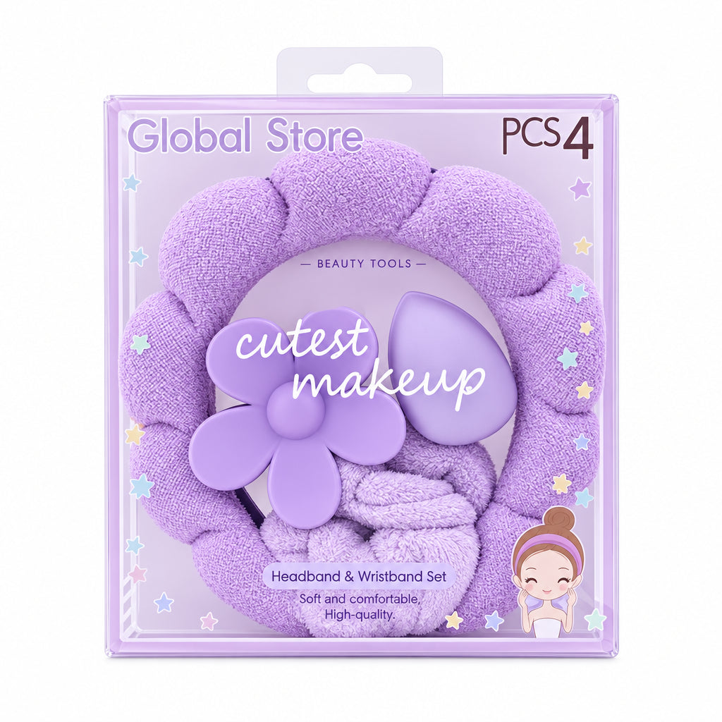 KIT ACCESORIOS MAQUILLAJE X 4 PCS AGE-660