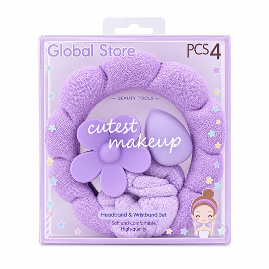 KIT ACCESORIOS MAQUILLAJE X 4 PCS AGE-660