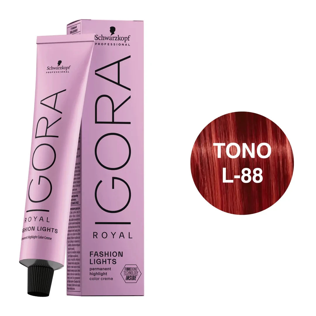 TINTURA IGORA ROYAL FASHION LIGHTS ROJO INTENSO L-88