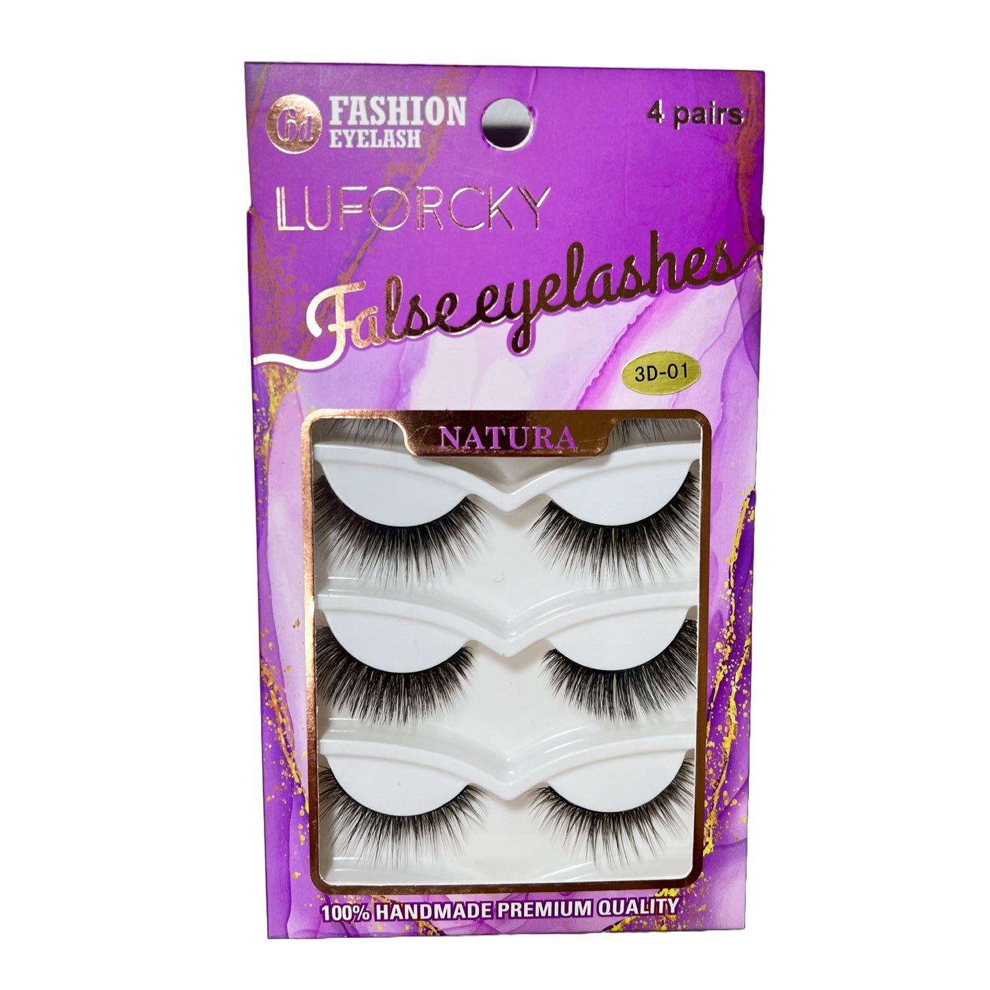 PESTAÑA LUFORCKY 3D-01 FALSEEYELASHES X 4 R 50056