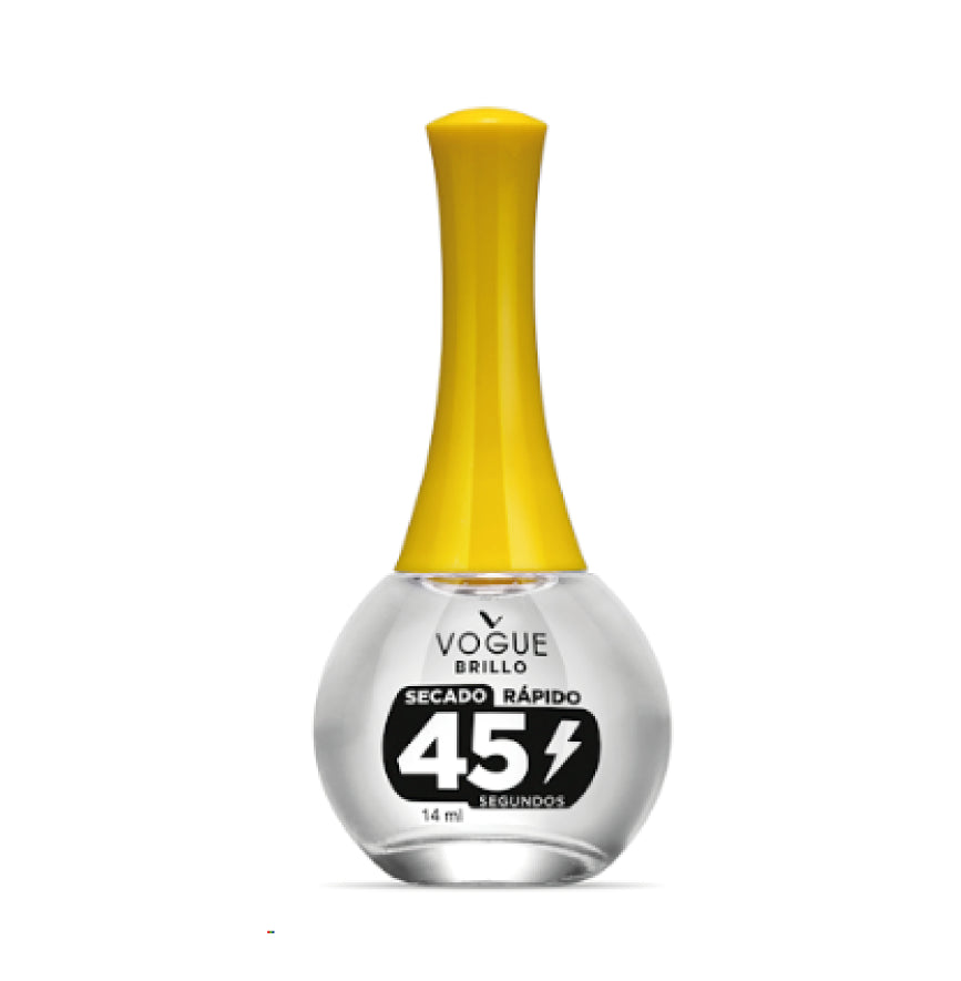ESMALTE VOGUE 45 SEG LUJO GEL TAPA AMARILLA