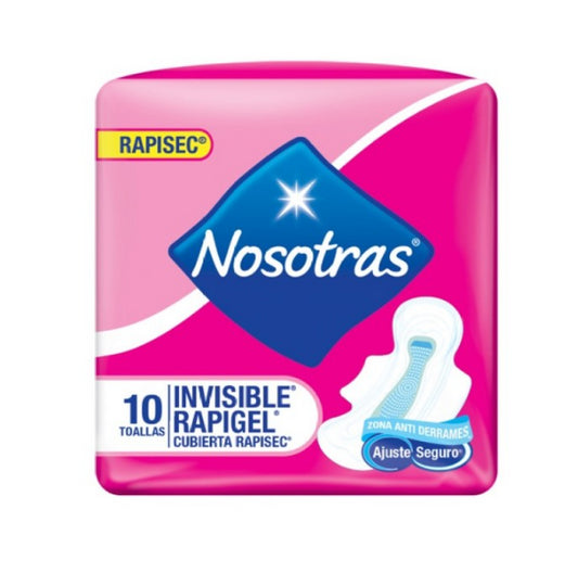TOALLA NOSOTRAS INVISIBLE RAPIGEL X 10