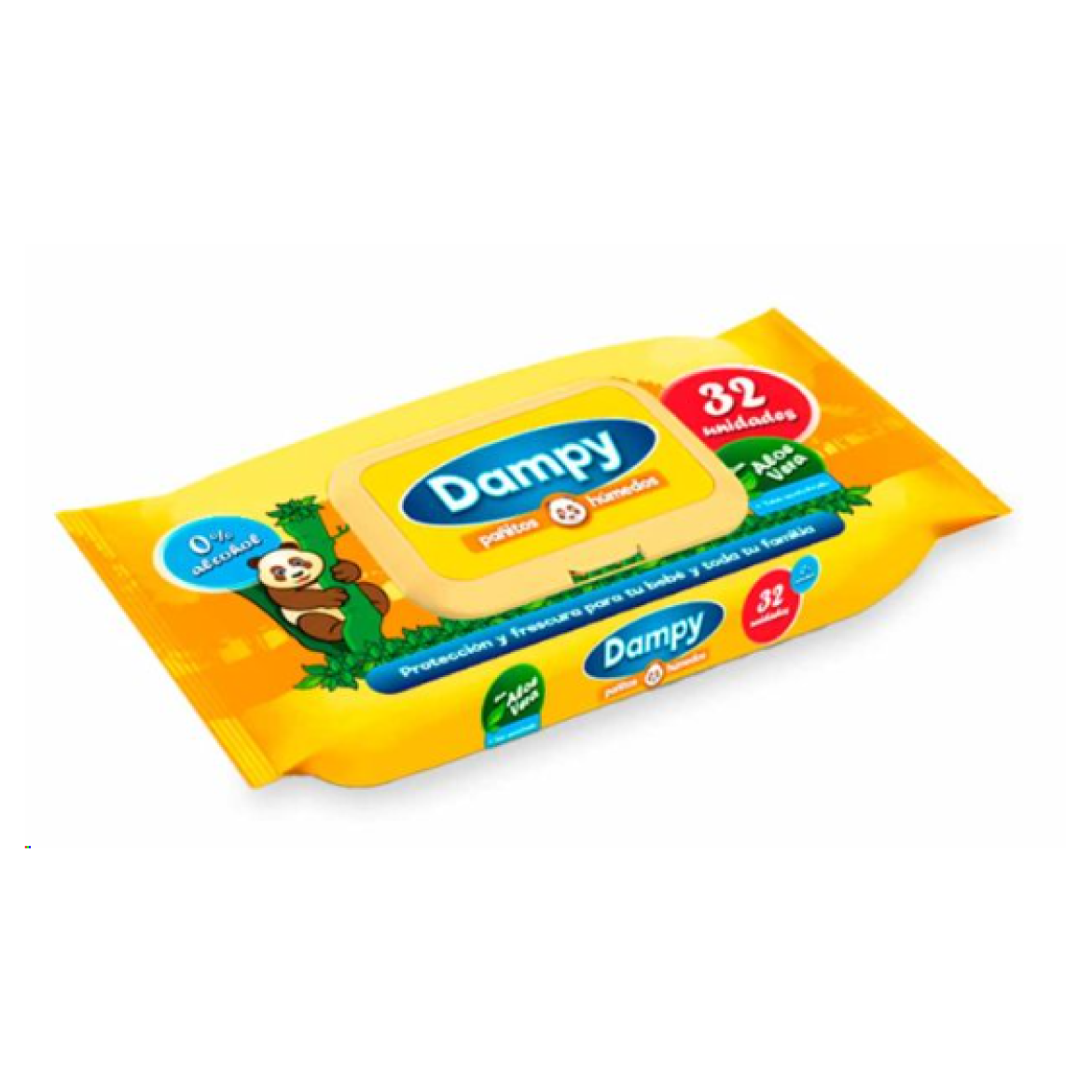 PAÑITOS DAMPY AMARILLO X 32