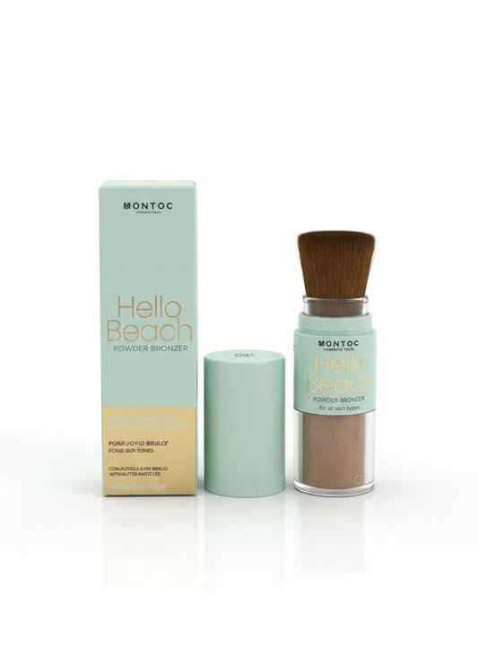 BRONZER EN POLVO + BROCHA HELLO BEACH MONTOC 01