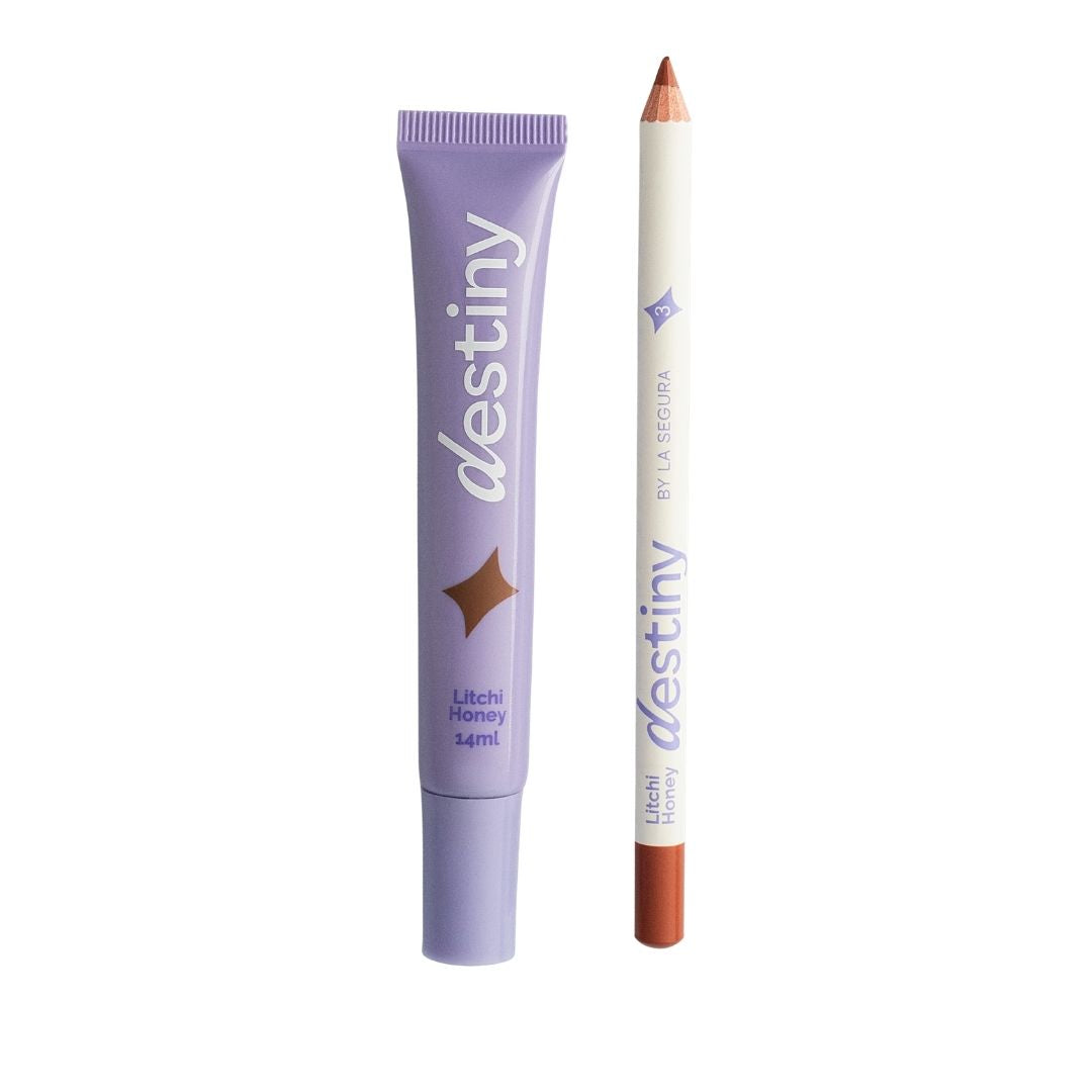 DUO LIP GLOSS + LAPIZ DESTINY LITCHI HONEY 003-3