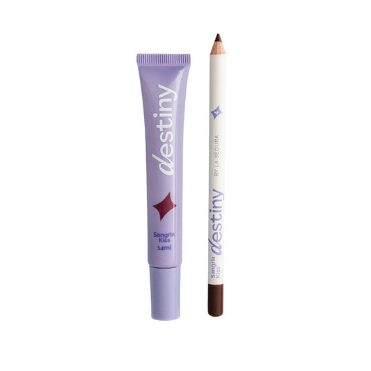 DUO LIP GLOSS + LAPIZ DESTINY SANGRIA KISS 003-4