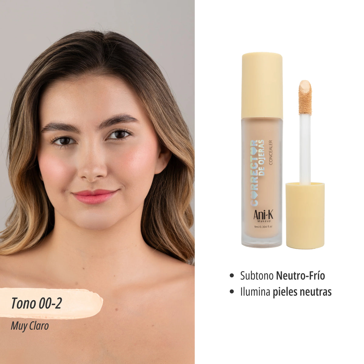 CORRECTOR LIQUIDO ANIK CONCEALER TONO 00-2  X 9 ml