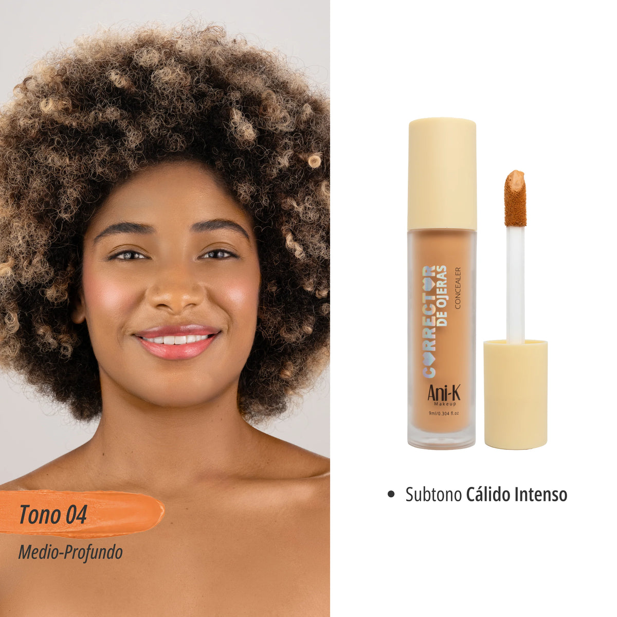 CORRECTOR LIQUIDO ANIK CONCEALER TONO 04 GINGER  X 9 ml