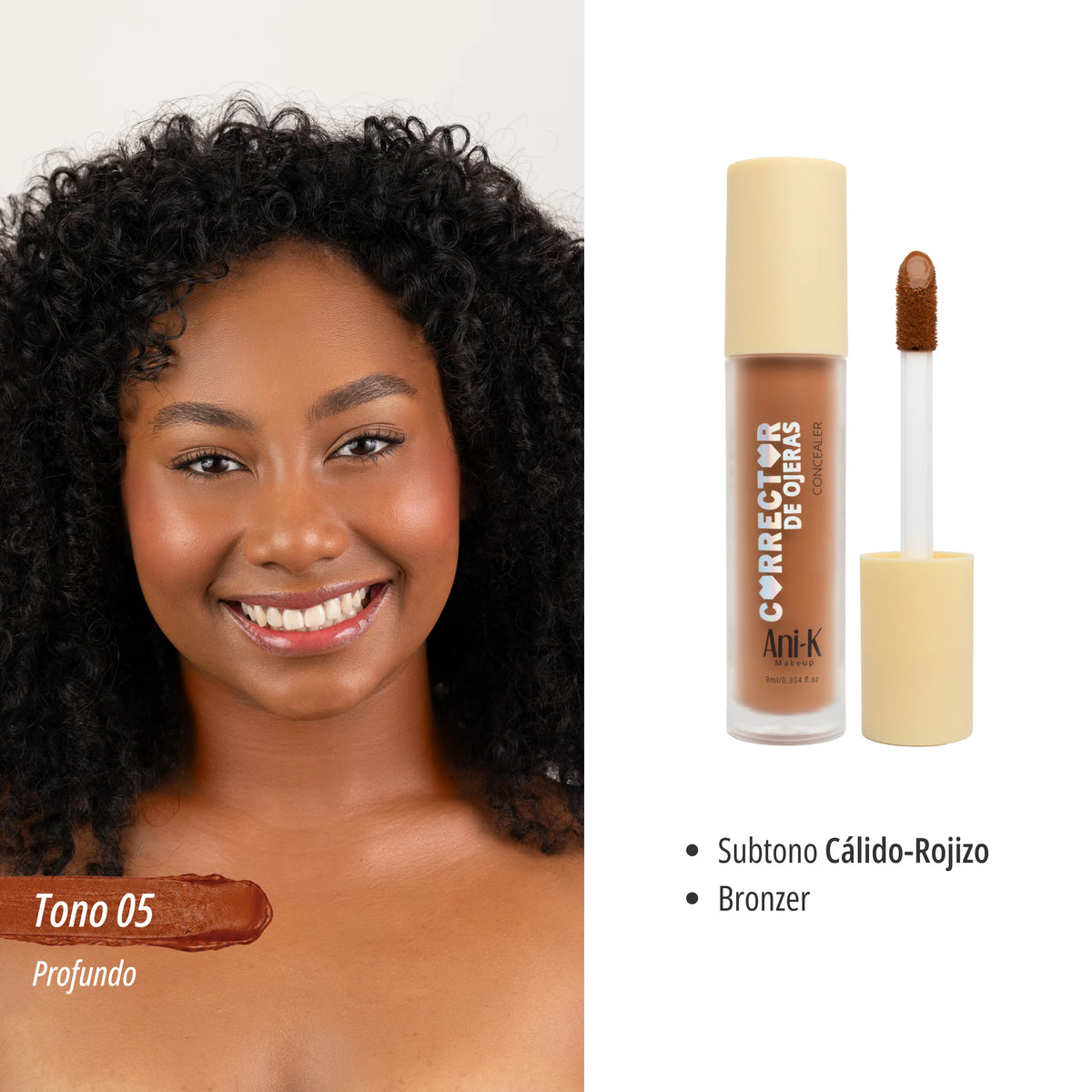 CORRECTOR LIQUIDO ANIK CONCEALER TONO 05 GOLDEN BROWN  X 9 ml