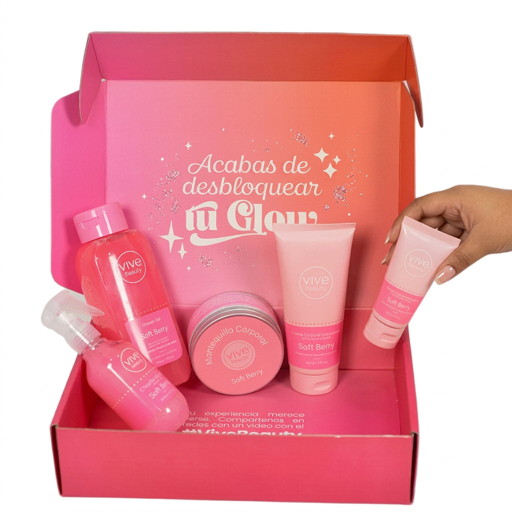 KIT BODYLICIOUS VIVE BEAUTY SOFT BERRY  X 5 PCS