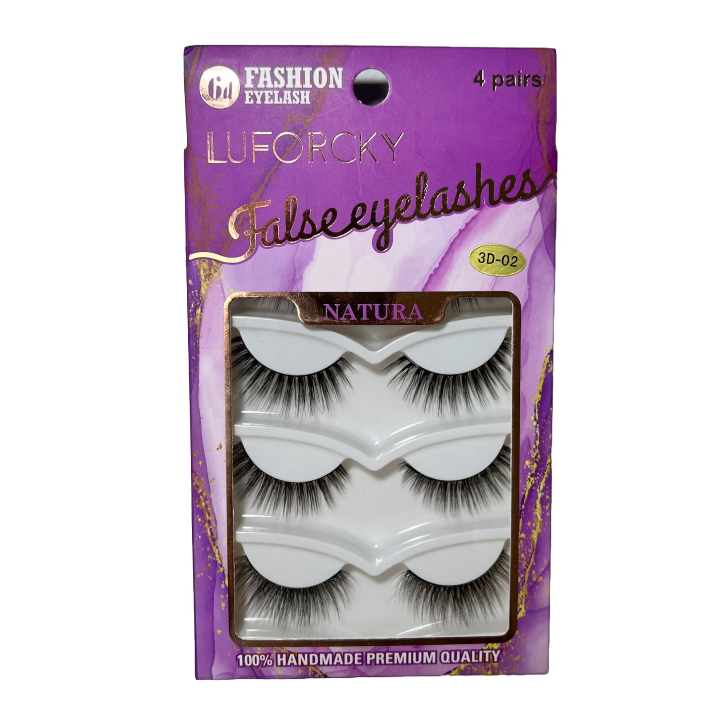 PESTAÑA LUFORCKY 3D-02 FALSEEYELASHES X 4 R 50057