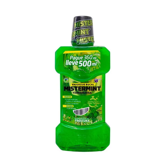 MISTERMINT YERBABUENA ENJUAGUE BUCAL x 500