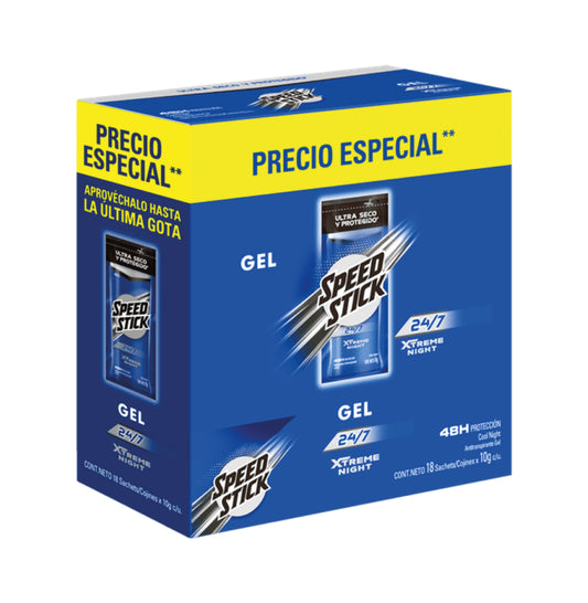DESODORANTE SPEED STICK X 18 SOBRE GEL  X 10 g