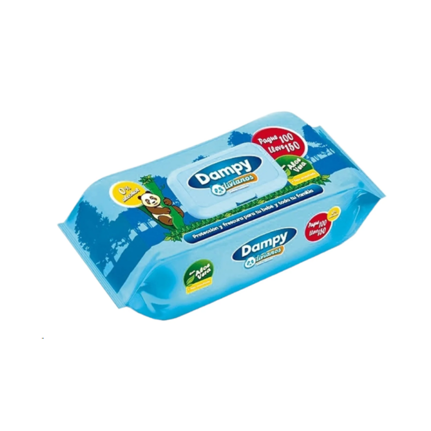 PAÑITOS DAMPY AZUL X 150