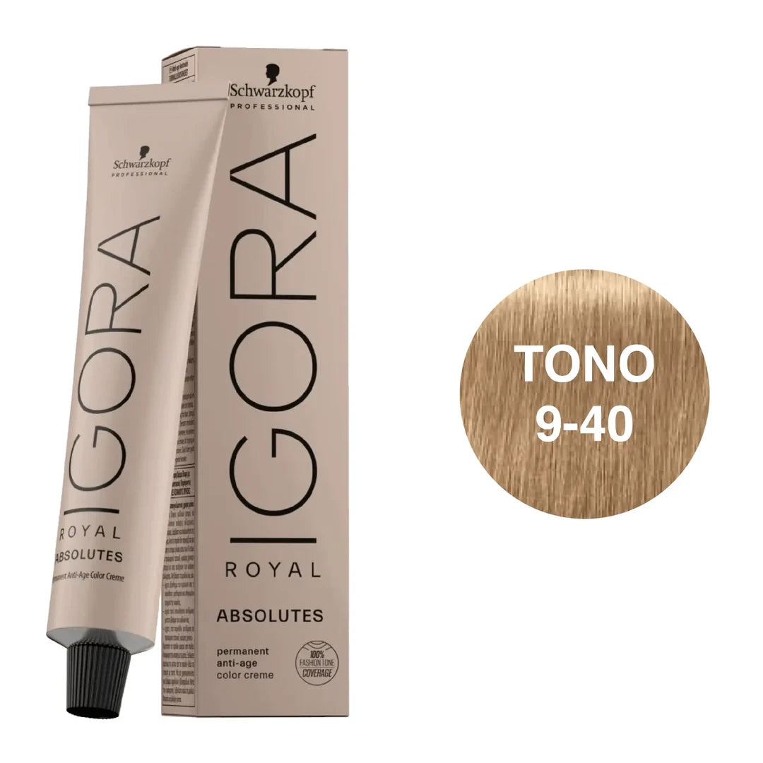 TINTURA IGORA ROYAL ABSOLUTES RUBIO MUY CLARO BEIGE NATURAL 9-40