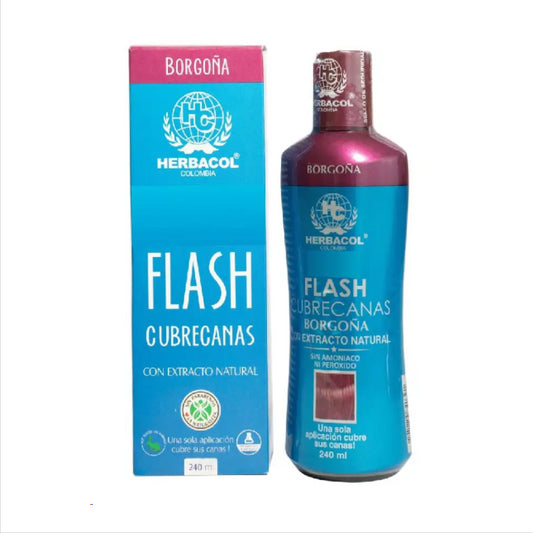 FLASH BORGOÑA CUBRE CANAS HERBACOL X 240 ml