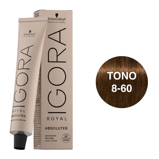 TINTURA IGORA ROYAL ABSOLUTES RUBIO CLARO CHOCOLATE NATURAL 8-60