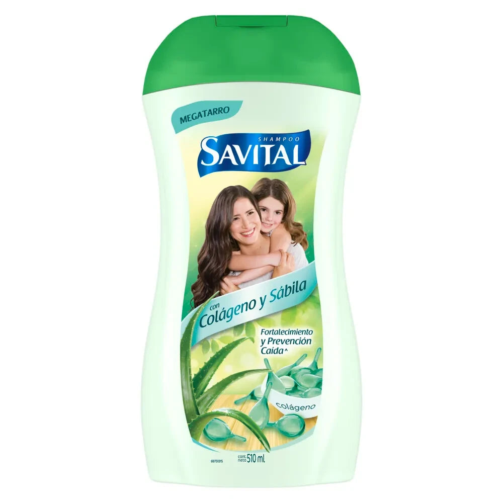 SHAMPOO SAVITAL COLÁGENO Y SÁBILA X 510 ML