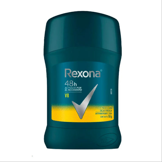 DESODORANTE REXONA BARRA MEN  V8  x50