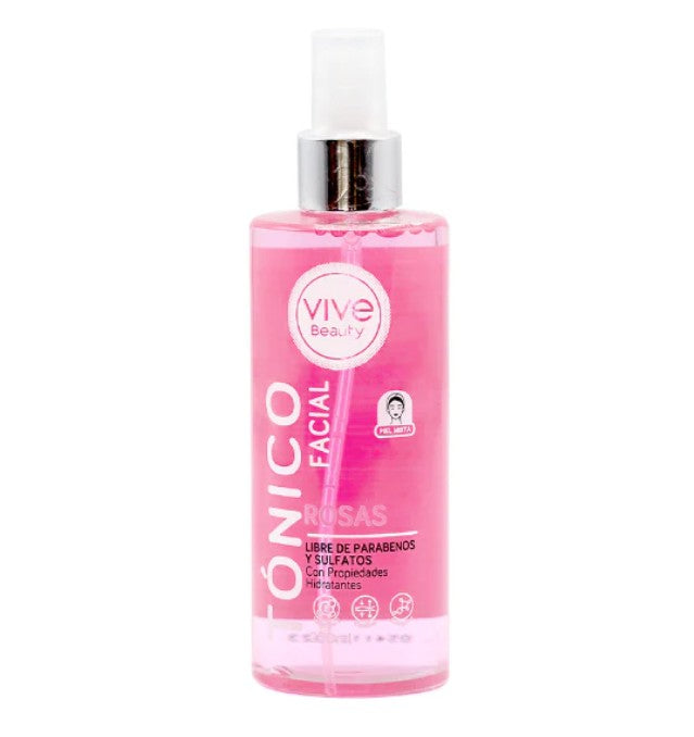 TONICO FACIAL VIVE BEAUTY X 250 ml  -  ROSAS