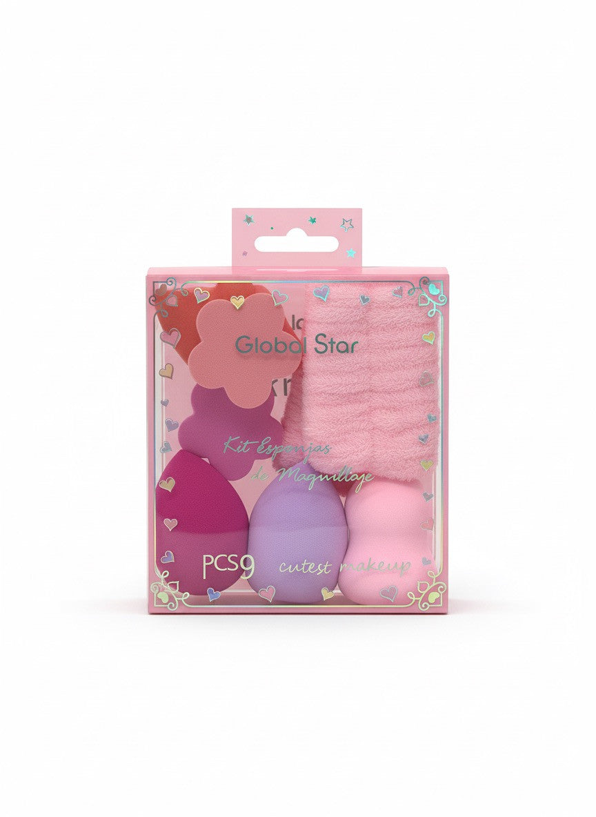 KIT BEAUTY BLENDER X 9 PCS AGE-648