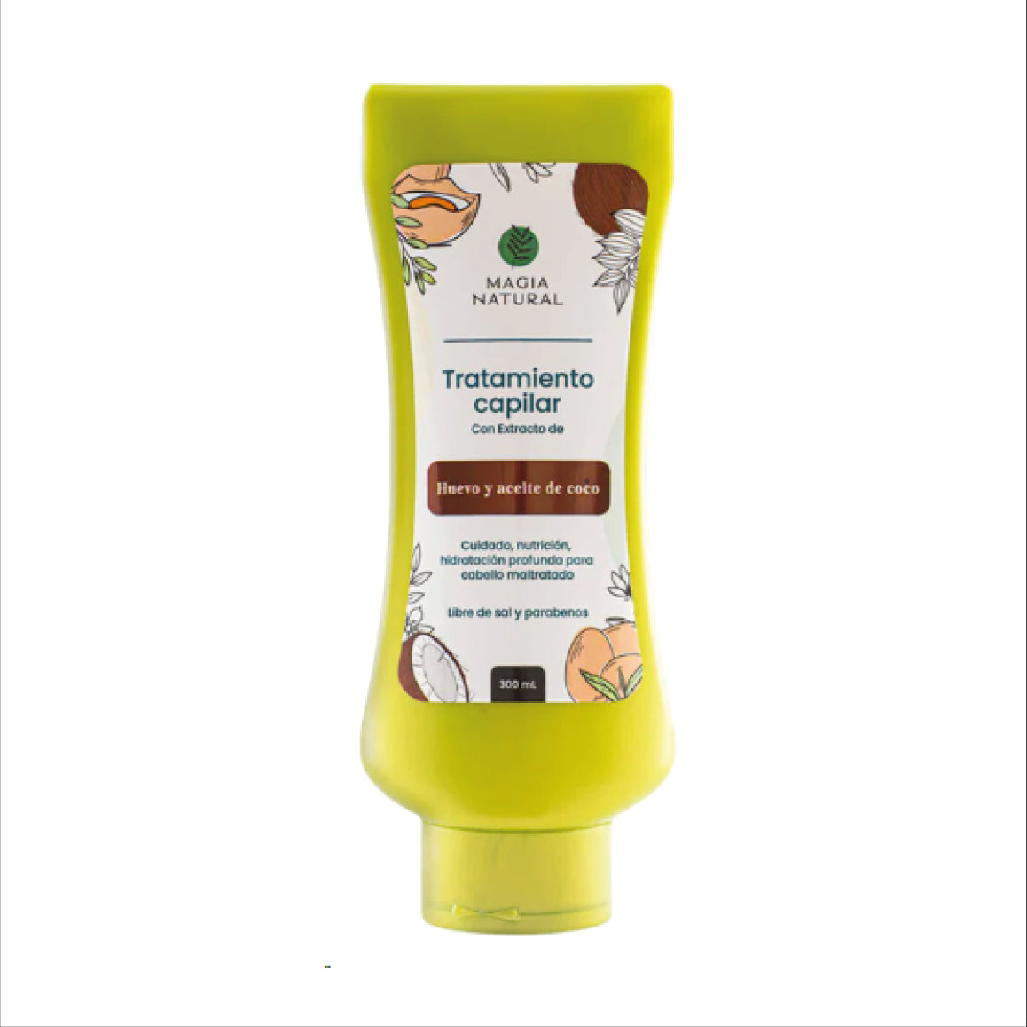 TRATAMIENTO MAGIA NATURAL DE HUEVO Y ACEITE DE COCO X 300 ml