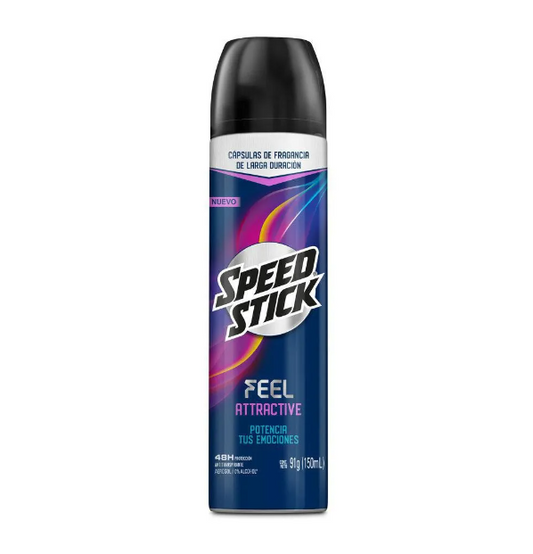 DESODORANTE SPEED STICK AEROSOL FEEL x 165 ML