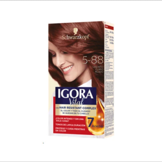 TINTURA CASTAÑO CLARO ROJIZO 5-88 IGORA
