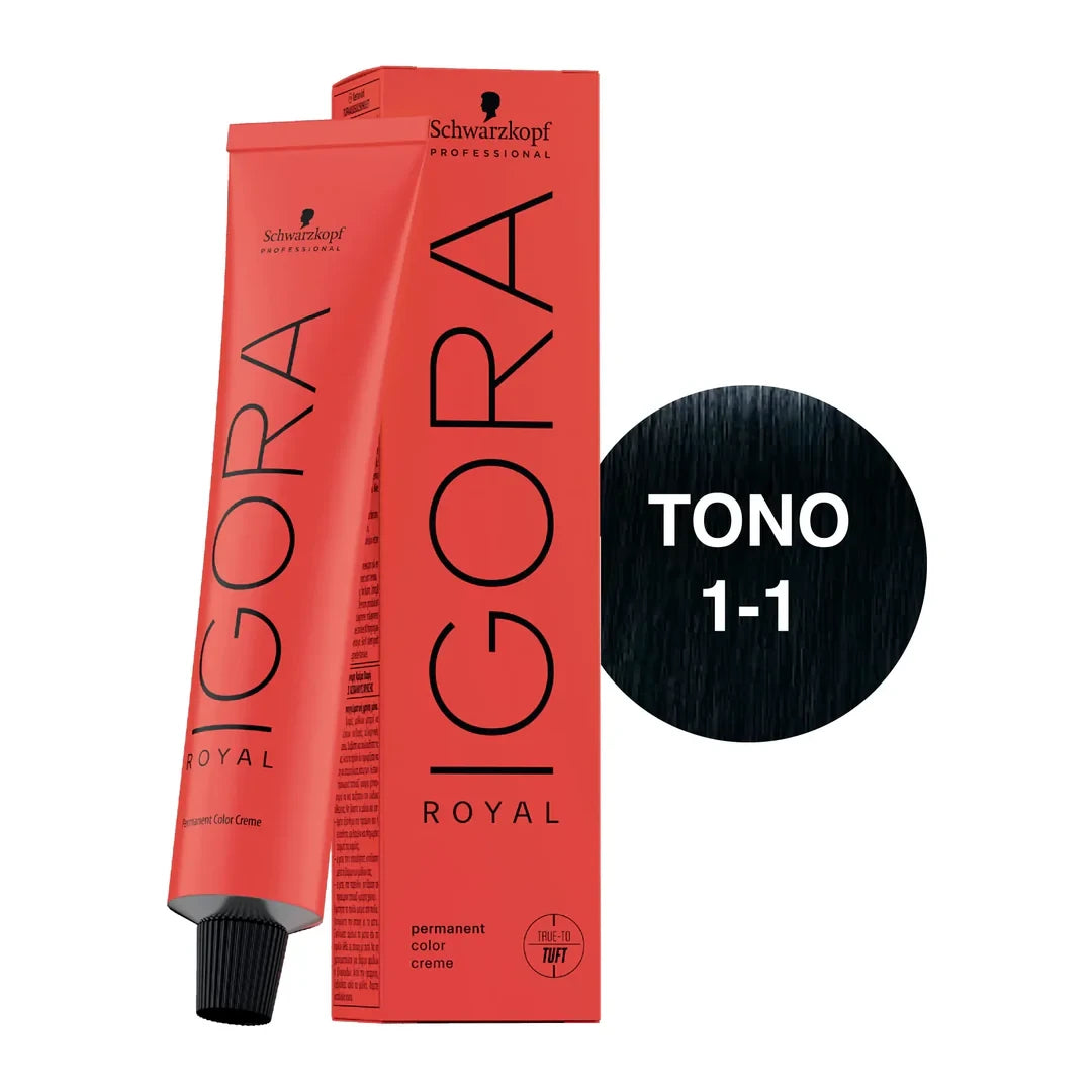 TINTURA IGORA ROYAL NEGRO CENIZA 1-1