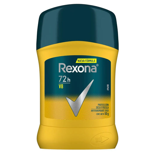 DESODORANTE REXONA BARRA MEN  V8  x50