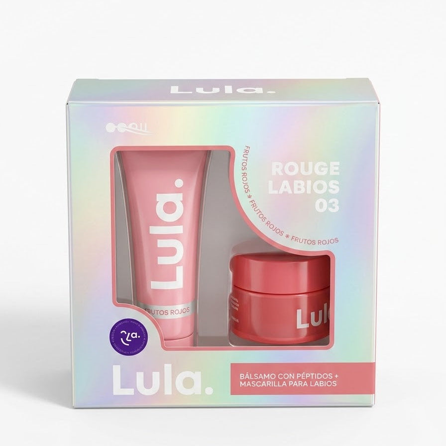 KIT LABIOS LULA* BALSAMO + MASCARILLA KITDL03 - FRUTOS ROJOS