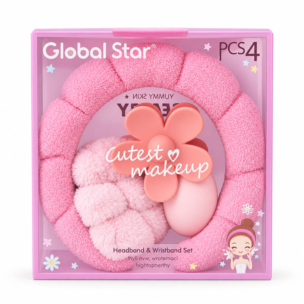KIT ACCESORIOS MAQUILLAJE X 4 PCS AGE-660
