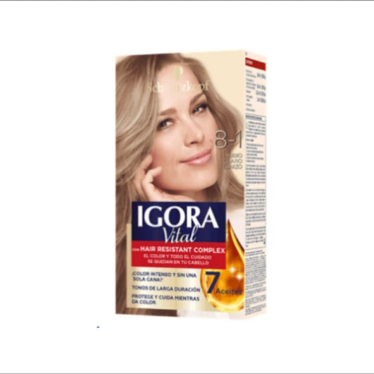 TINTURA RUBIO CENIZO CLARO 8-1 IGORA