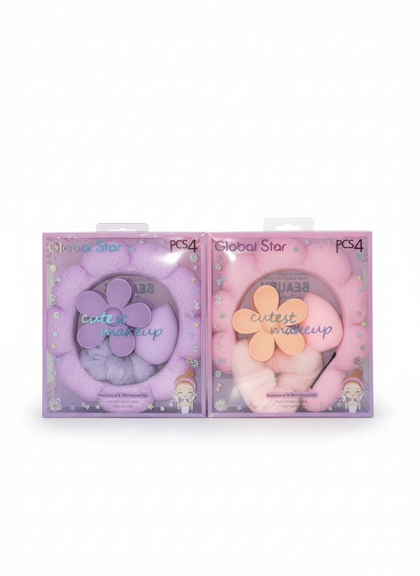 KIT ACCESORIOS MAQUILLAJE X 4 PCS AGE-660