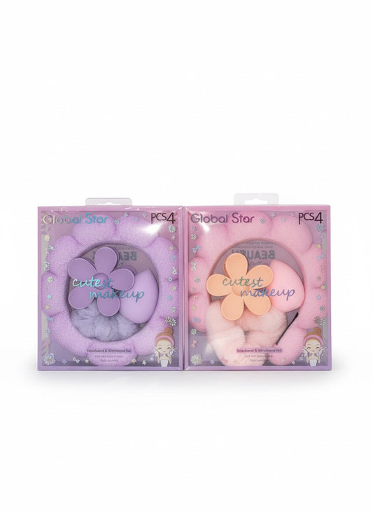 KIT ACCESORIOS MAQUILLAJE X 4 PCS AGE-660