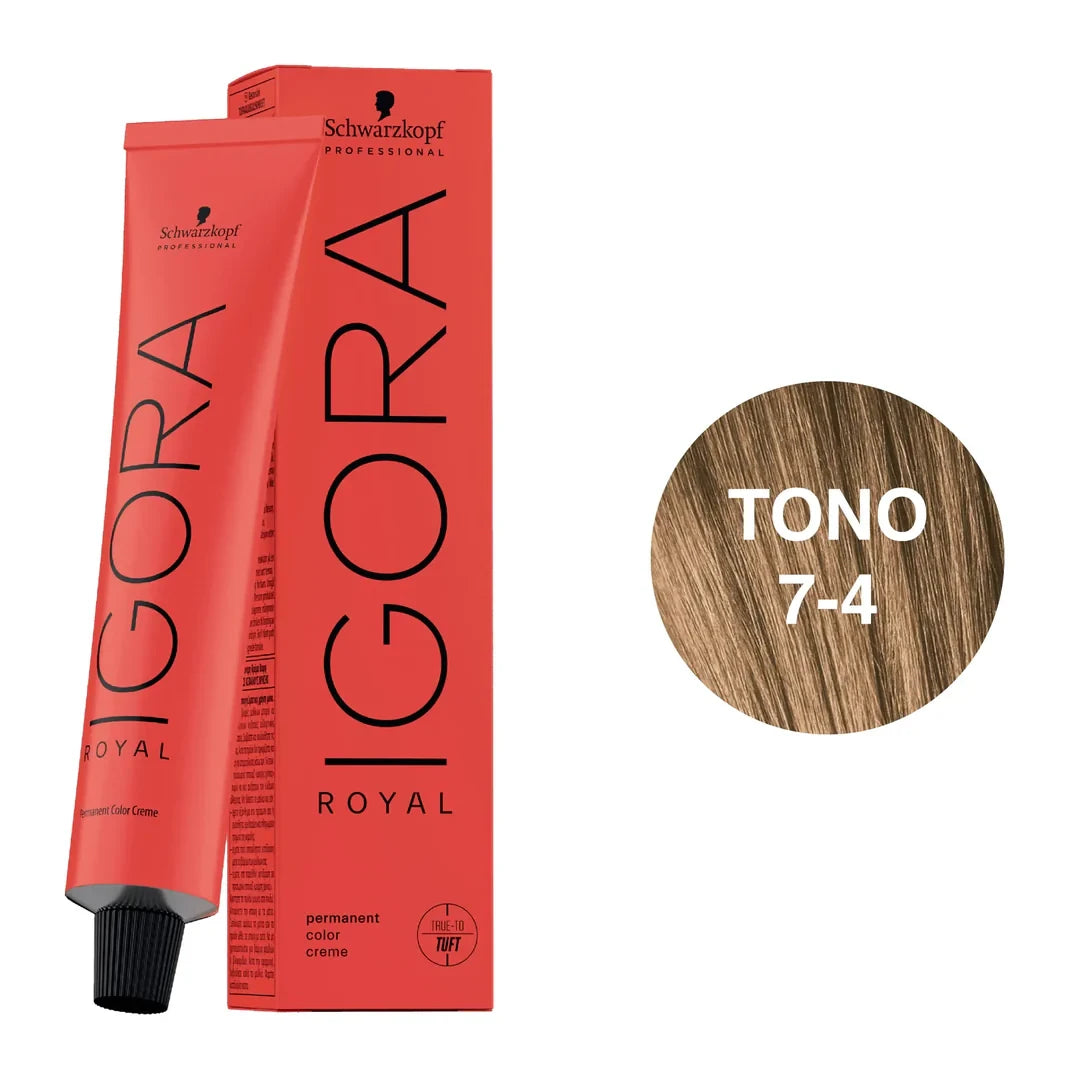TINTURA IGORA ROYAL RUBIO MEDIO BEIGE 7-4
