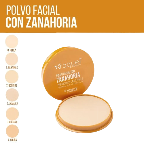 POLVO RAQUEL COMPACTO CON ZANAHORIA TONO 02 JAMAICA